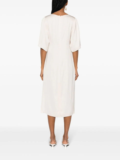 vestido midi de satén